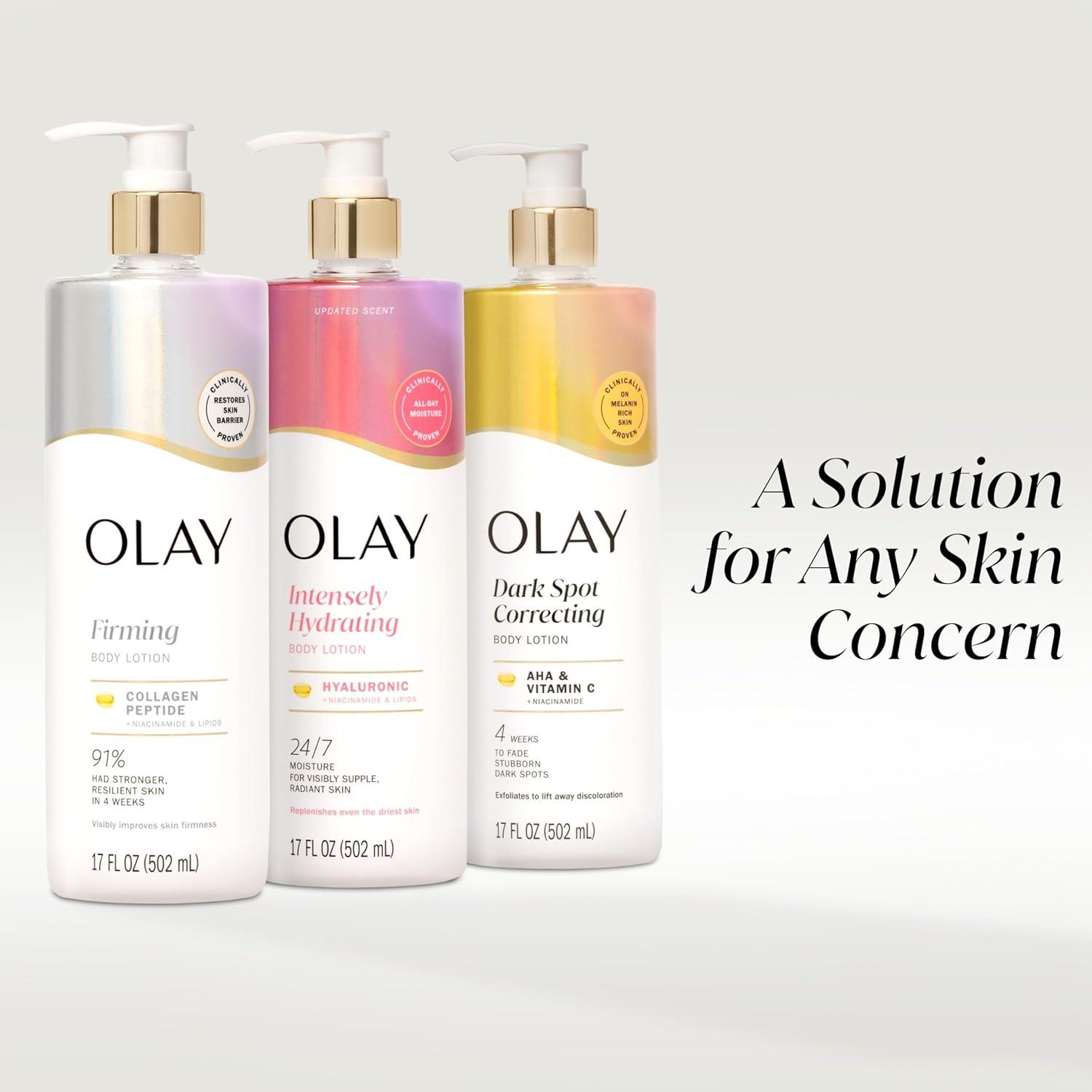 imageOlay Super Serum Hand ampamp Body Lotion for Dry Skin 24hr Long Lasting Hydration 5 Ingredient Serum Complex for Bright Even Firm Luminous Skin Sweet Vanilla ampamp Soft Wood Scent 185 fl ozCollagen