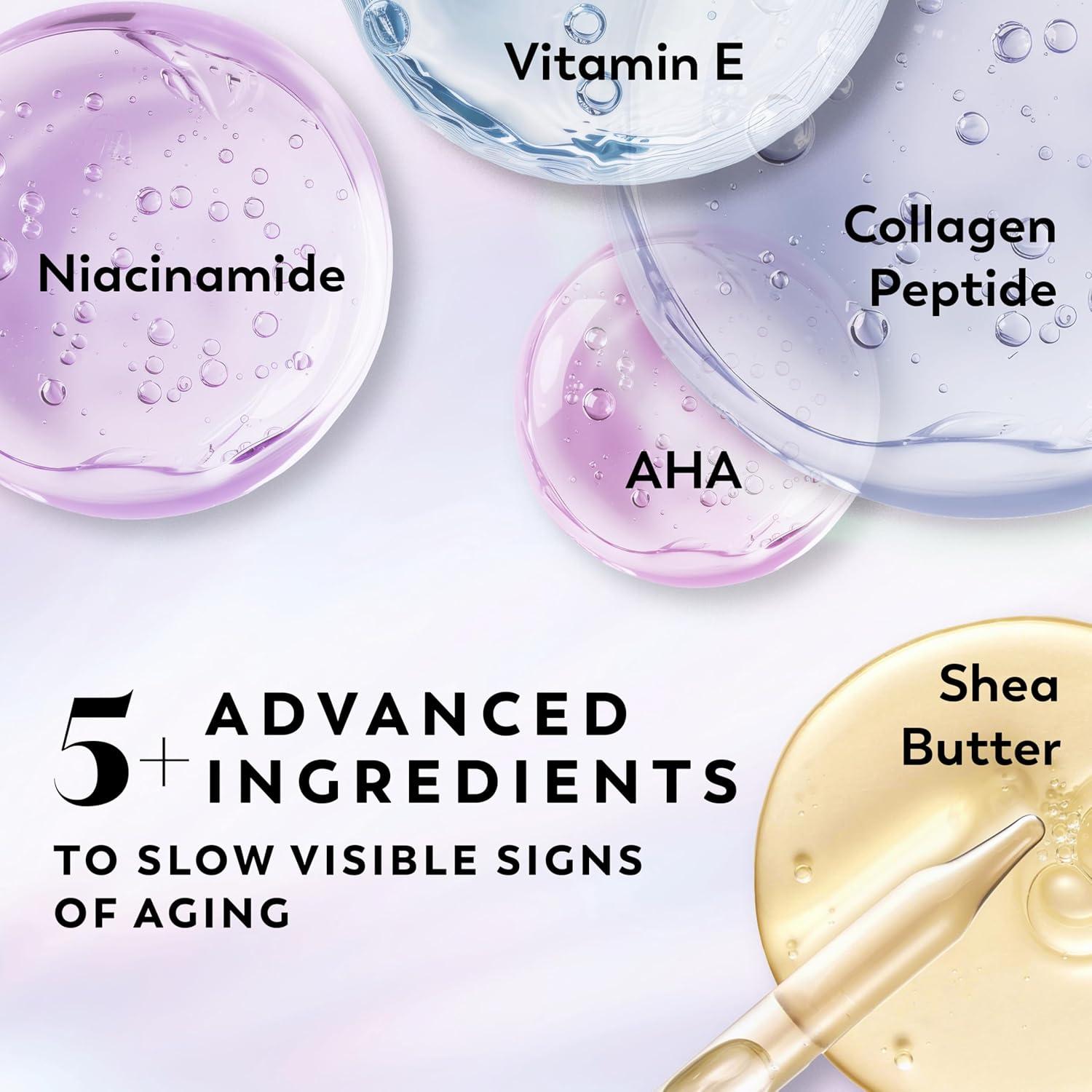 imageOlay Super Serum Hand ampamp Body Lotion for Dry Skin 24hr Long Lasting Hydration 5 Ingredient Serum Complex for Bright Even Firm Luminous Skin Sweet Vanilla ampamp Soft Wood Scent 185 fl ozSweet Vanilla  Soft Wood