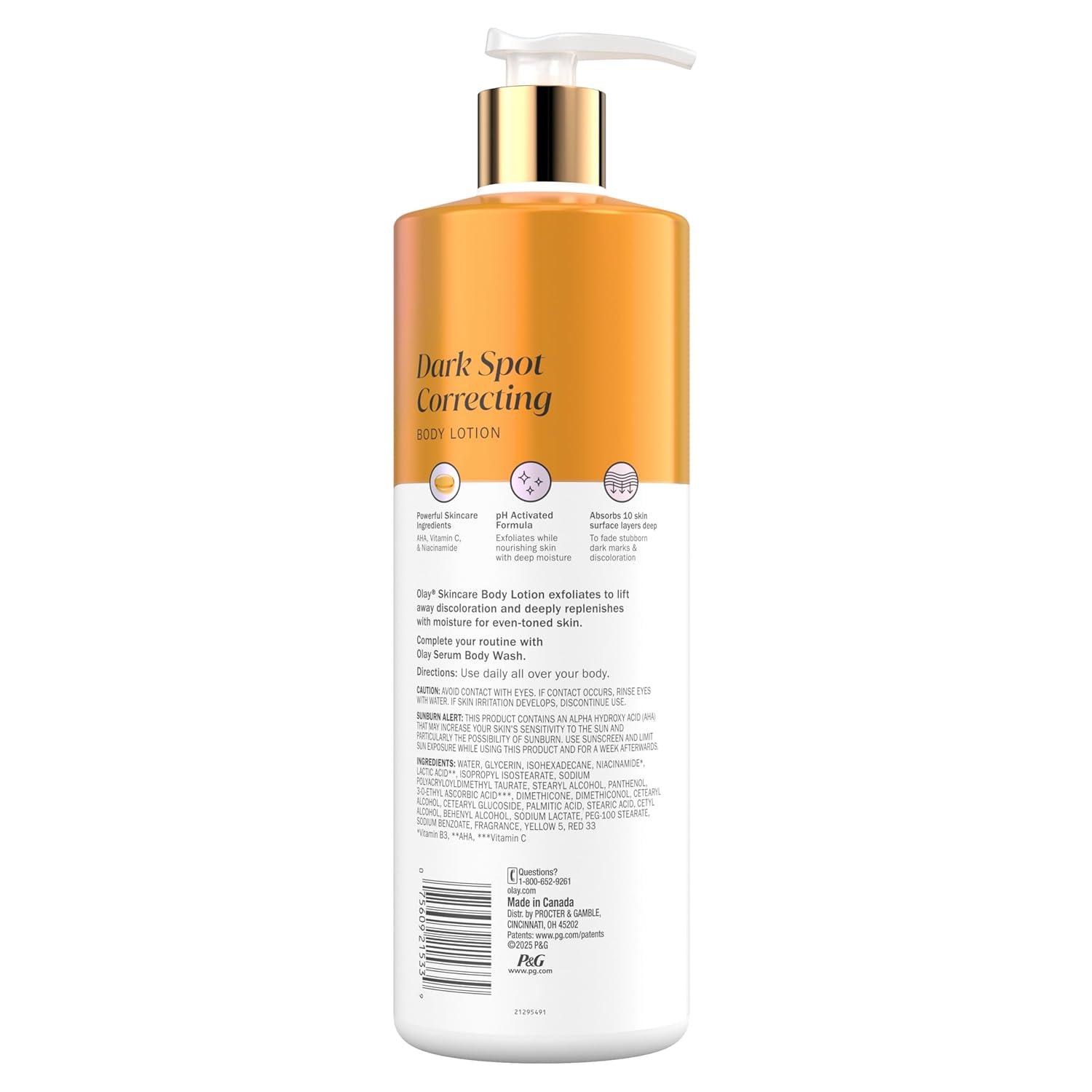 imageOlay Super Serum Hand ampamp Body Lotion for Dry Skin 24hr Long Lasting Hydration 5 Ingredient Serum Complex for Bright Even Firm Luminous Skin Sweet Vanilla ampamp Soft Wood Scent 185 fl ozAHA