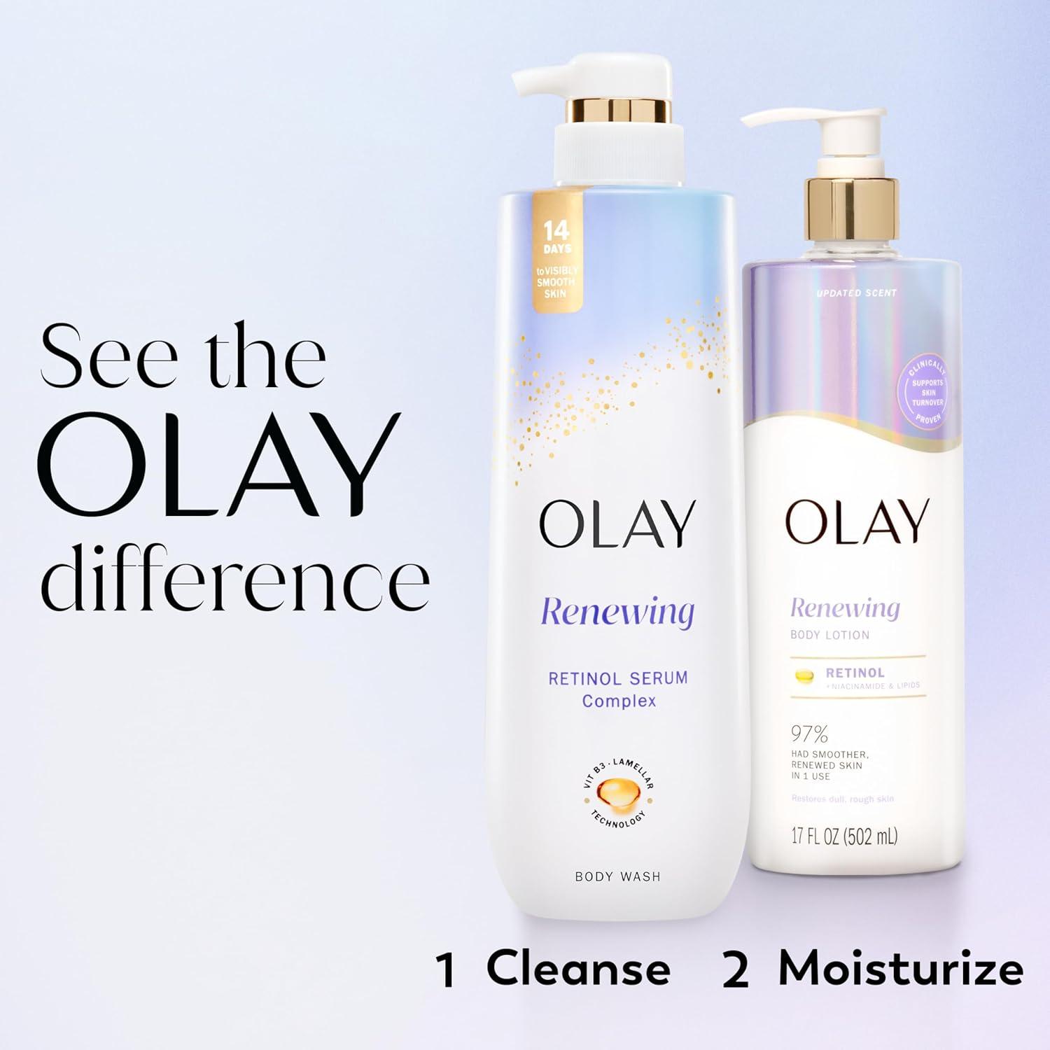 imageOlay Super Serum Hand ampamp Body Lotion for Dry Skin 24hr Long Lasting Hydration 5 Ingredient Serum Complex for Bright Even Firm Luminous Skin Sweet Vanilla ampamp Soft Wood Scent 185 fl ozRetinol