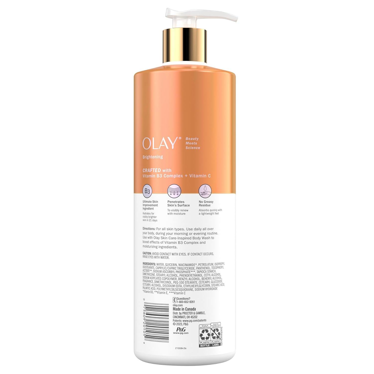 imageOlay Super Serum Hand ampamp Body Lotion for Dry Skin 24hr Long Lasting Hydration 5 Ingredient Serum Complex for Bright Even Firm Luminous Skin Sweet Vanilla ampamp Soft Wood Scent 185 fl ozVitamin C