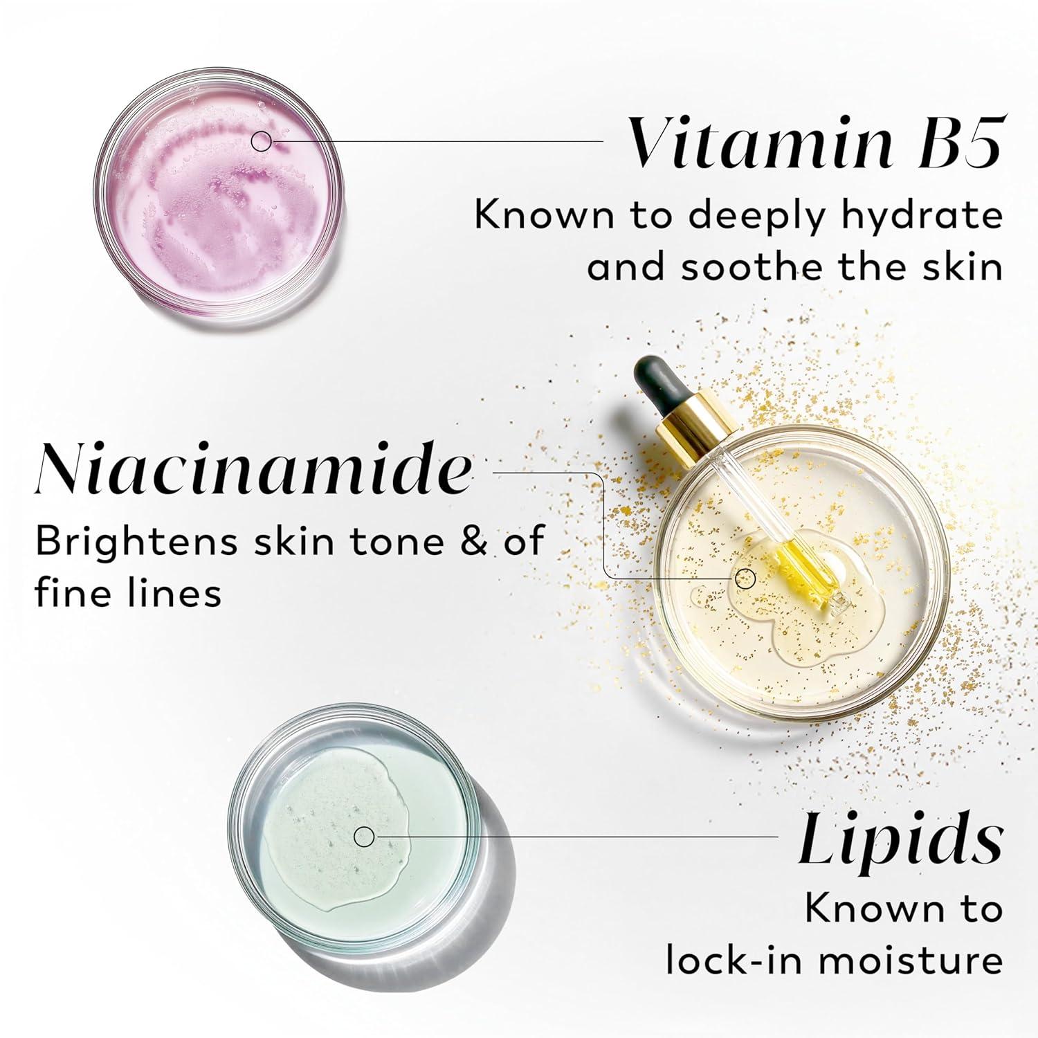 imageOlay Super Serum Hand ampamp Body Lotion for Dry Skin 24hr Long Lasting Hydration 5 Ingredient Serum Complex for Bright Even Firm Luminous Skin Sweet Vanilla ampamp Soft Wood Scent 185 fl ozNiacinamide