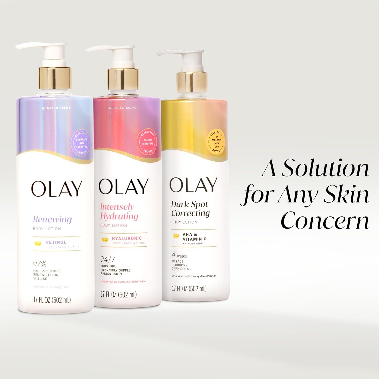 imageOlay Super Serum Hand ampamp Body Lotion for Dry Skin 24hr Long Lasting Hydration 5 Ingredient Serum Complex for Bright Even Firm Luminous Skin Sweet Vanilla ampamp Soft Wood Scent 185 fl ozRetinol