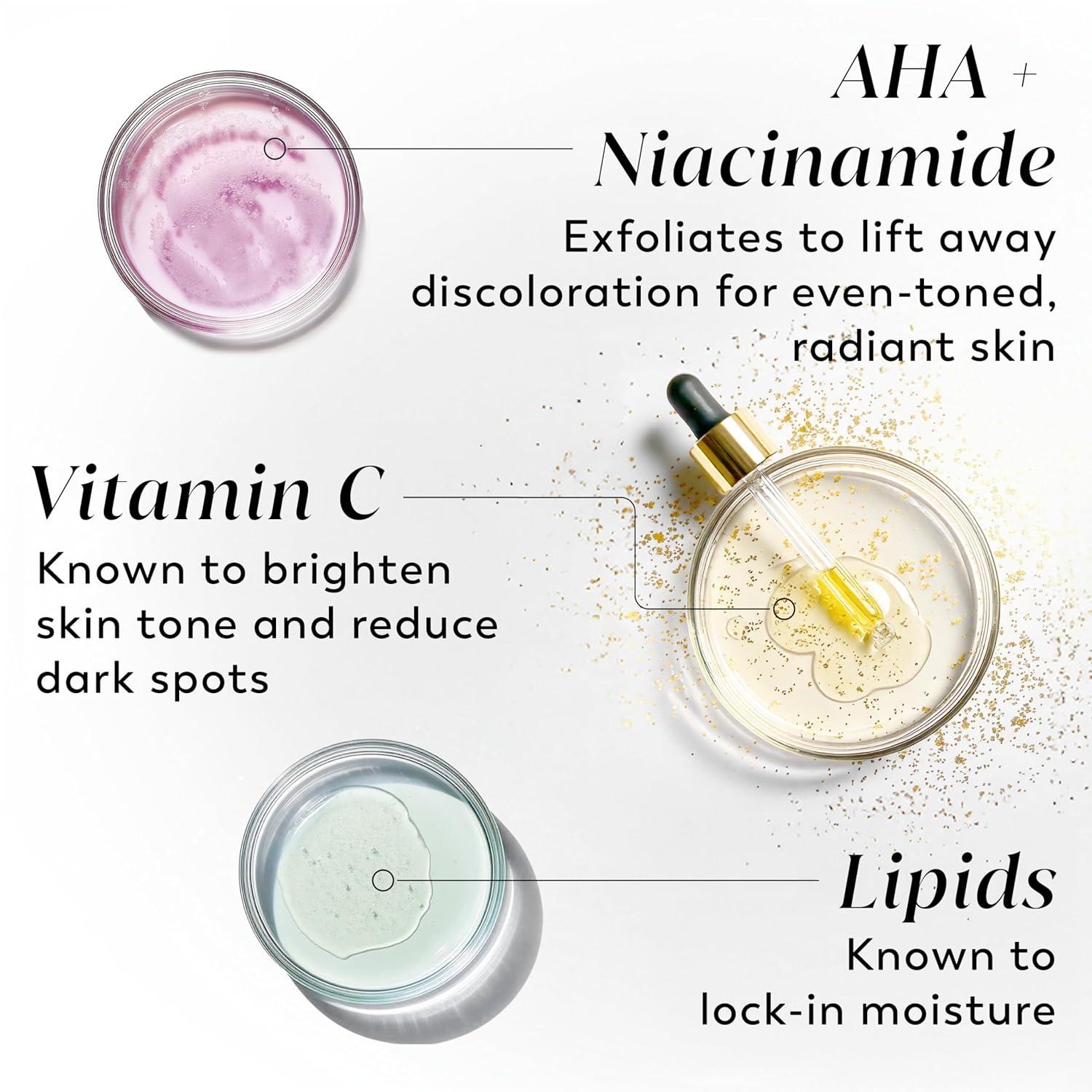 imageOlay Super Serum Hand ampamp Body Lotion for Dry Skin 24hr Long Lasting Hydration 5 Ingredient Serum Complex for Bright Even Firm Luminous Skin Sweet Vanilla ampamp Soft Wood Scent 185 fl ozAHA