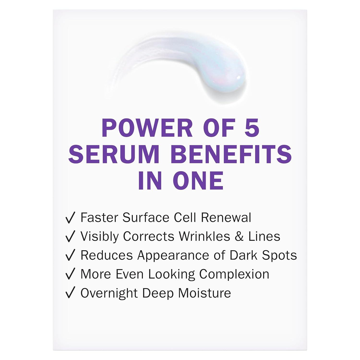 imageOlay Super Serum Night Repair FragranceFree  Niacinamide Peptide Salicylic ampamp Lactic Acid Glycerin  5in1 Skin Care Benefits  Hydrating Evens Tone Reduces Dark Spots AntiAging 10 Oz1 Fl Oz Pack of 1