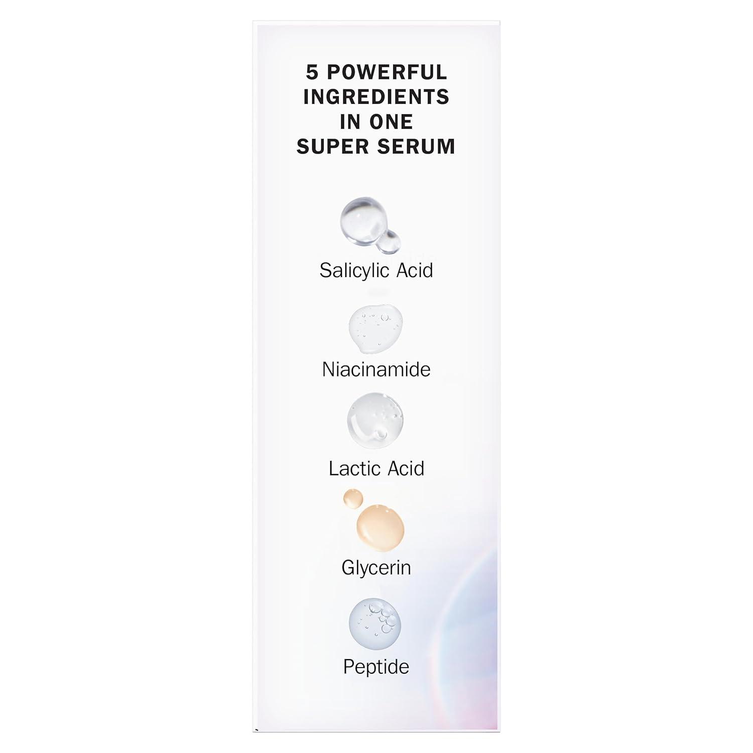 imageOlay Super Serum Night Repair FragranceFree Trial Size  Niacinamide Peptide Salicylic ampamp Lactic Acid Glycerin  5in1 Skin Care Benefits  Hydrating Reduces Dark Spots AntiAging 04 Oz