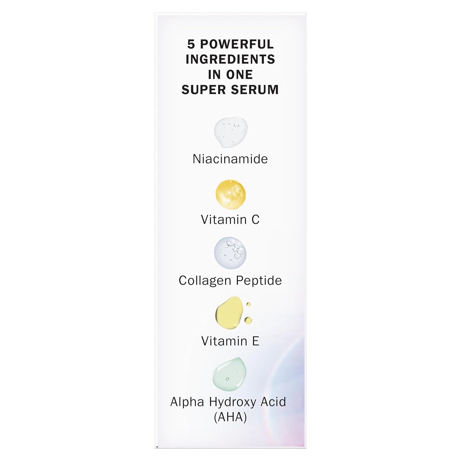 imageOlay Super Serum Trial Size  Niacinamide Vitamin C ampamp E Collagen Peptide AHA  5in1 Skin Care Benefits  Healthy Glow Brightening Hydrating Smoothing Firming Evens Tone AntiAging 04 Oz
