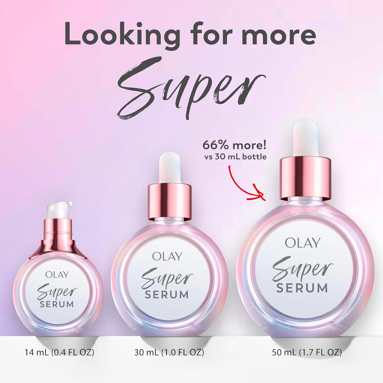 imageOlay Super Serum Trial Size  Niacinamide Vitamin C ampamp E Collagen Peptide AHA  5in1 Skin Care Benefits  Healthy Glow Brightening Hydrating Smoothing Firming Evens Tone AntiAging 04 Oz