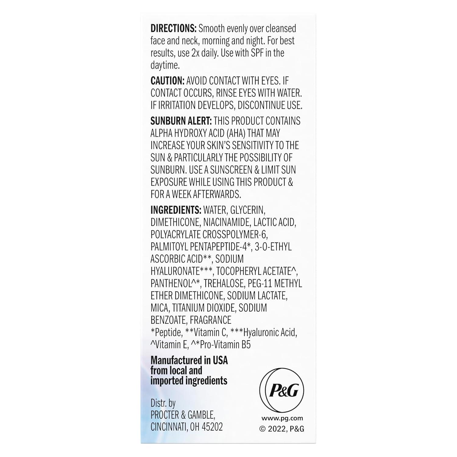 imageOlay Super Serum Trial Size  Niacinamide Vitamin C ampamp E Collagen Peptide AHA  5in1 Skin Care Benefits  Healthy Glow Brightening Hydrating Smoothing Firming Evens Tone AntiAging 04 Oz