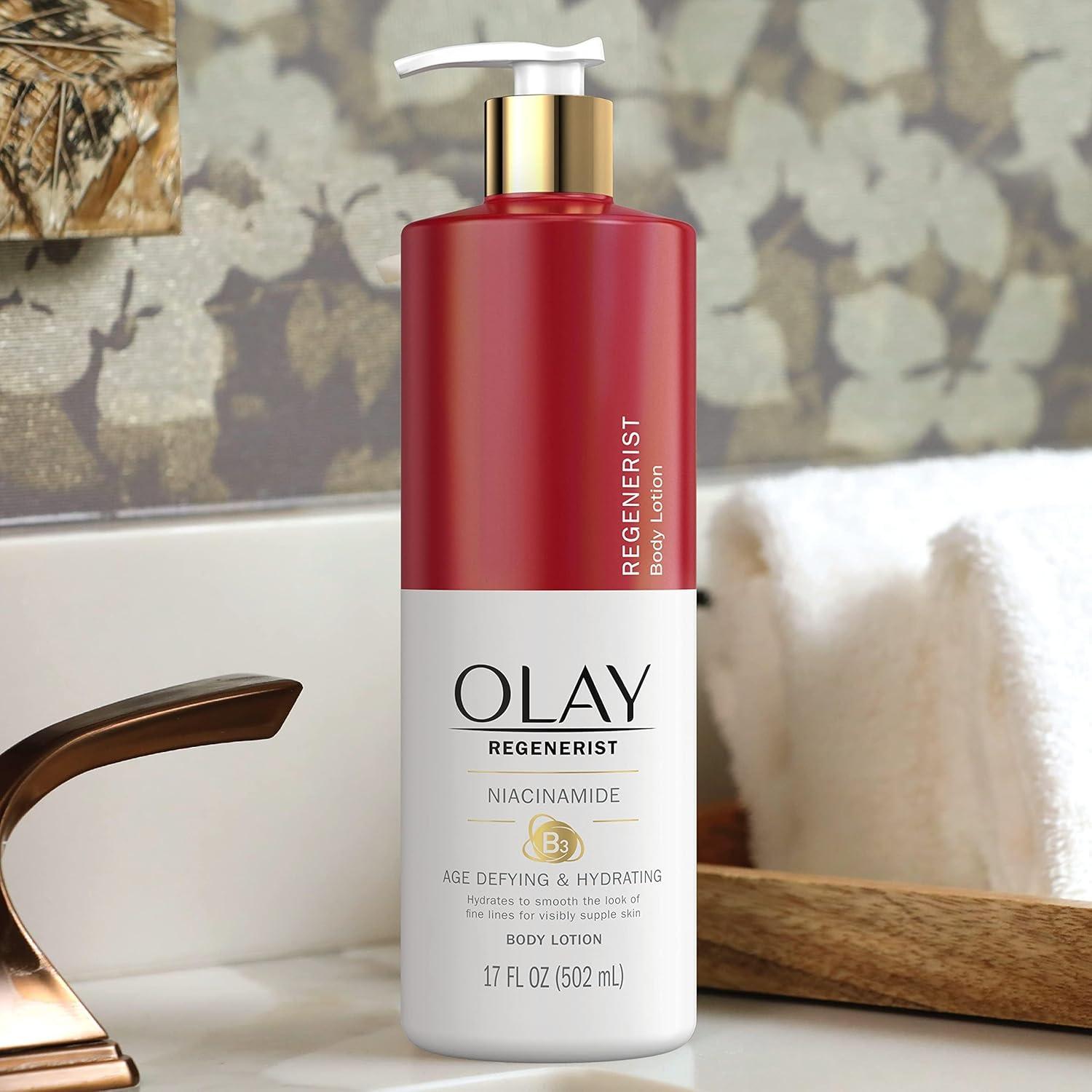 imageOlay Tone Evening and Hydrating Body Lotion Deep Moisture 17oz Pack of 4Age Defying Niacinimide