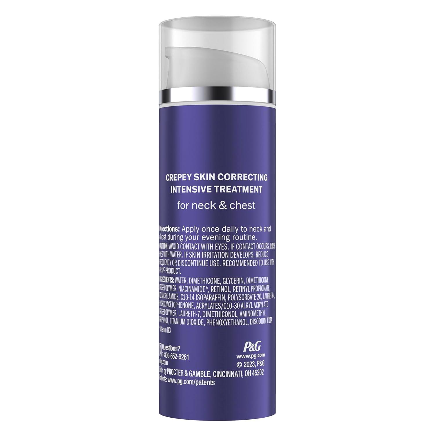 imageOlay Treatment Cream Intensive Crepey Skin Correcting for Neck ampamp Chest with Retinol24 Vitamin B3 Complex Deeply Hydrates Renews ampamp Smoothes Skin 17 fl oz