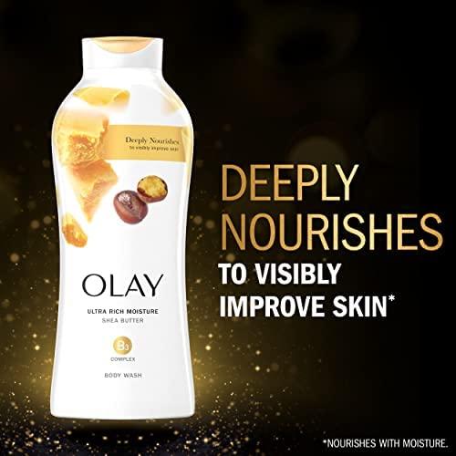 imageOlay Ultra Moisture Shea Butter Body Wash with B3 Complex  22 Fl Oz Pack of 4Shea Butter