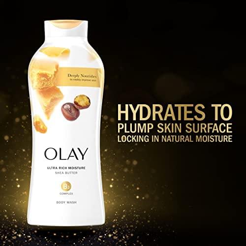 imageOlay Ultra Moisture Shea Butter Body Wash with B3 Complex  22 Fl Oz Pack of 4Shea Butter