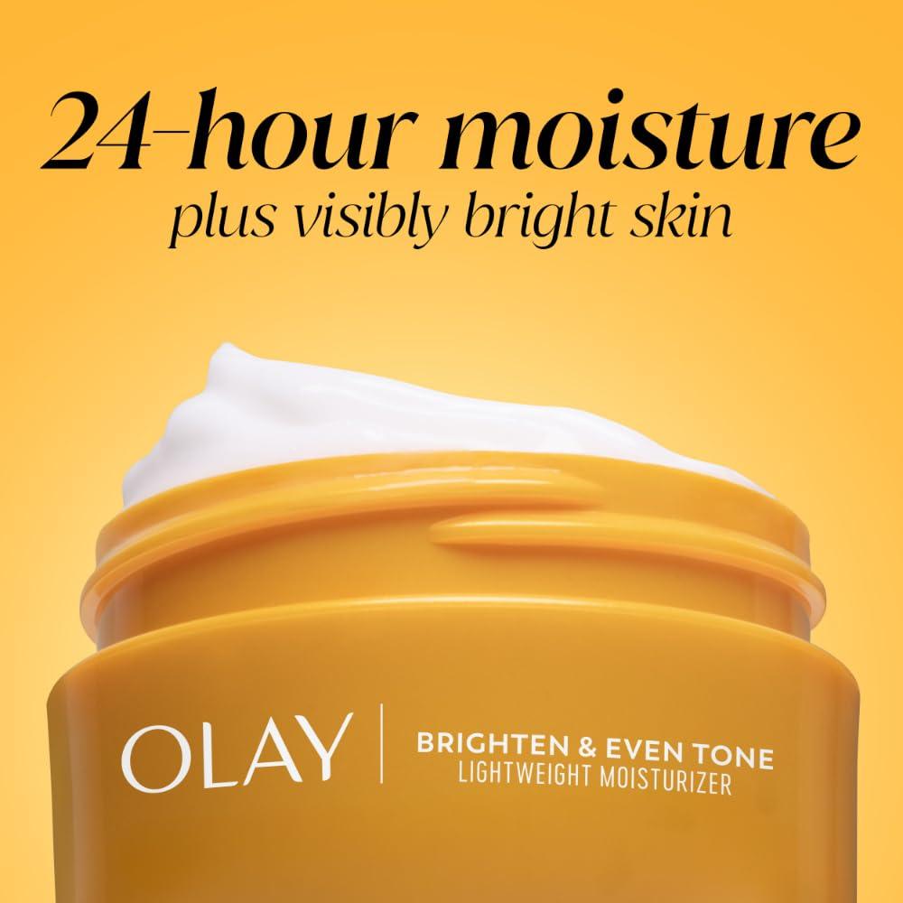 imageOlay Vitamin C Face Moisturizer Bright ampamp Even Lightweight Cream for Women  Brightens Hyrdates Evens Tone ampamp Texture Glowing Skin Care  Recyclable Sustainable Eco Jar NonGreasy 2 Oz20 Fl Oz
