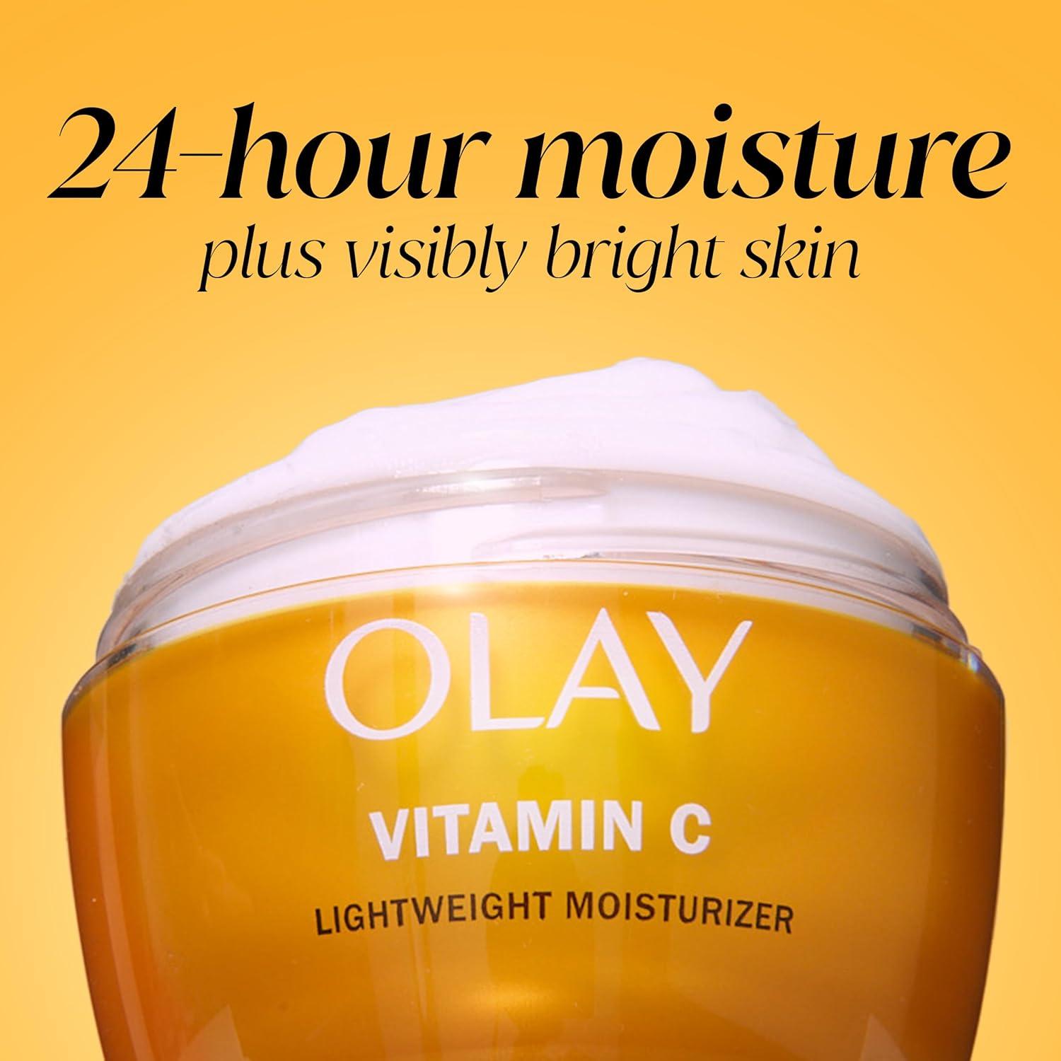 imageOlay Vitamin C MAX Face Moisturizer Brightening Cream for Women Hydrating Evens Tone Dark Spot ampamp Hyperpigmentation Reduction Glowing Skin Care  Niaciniamide Peptides 17 Oz05 Fl Oz Pack of 1