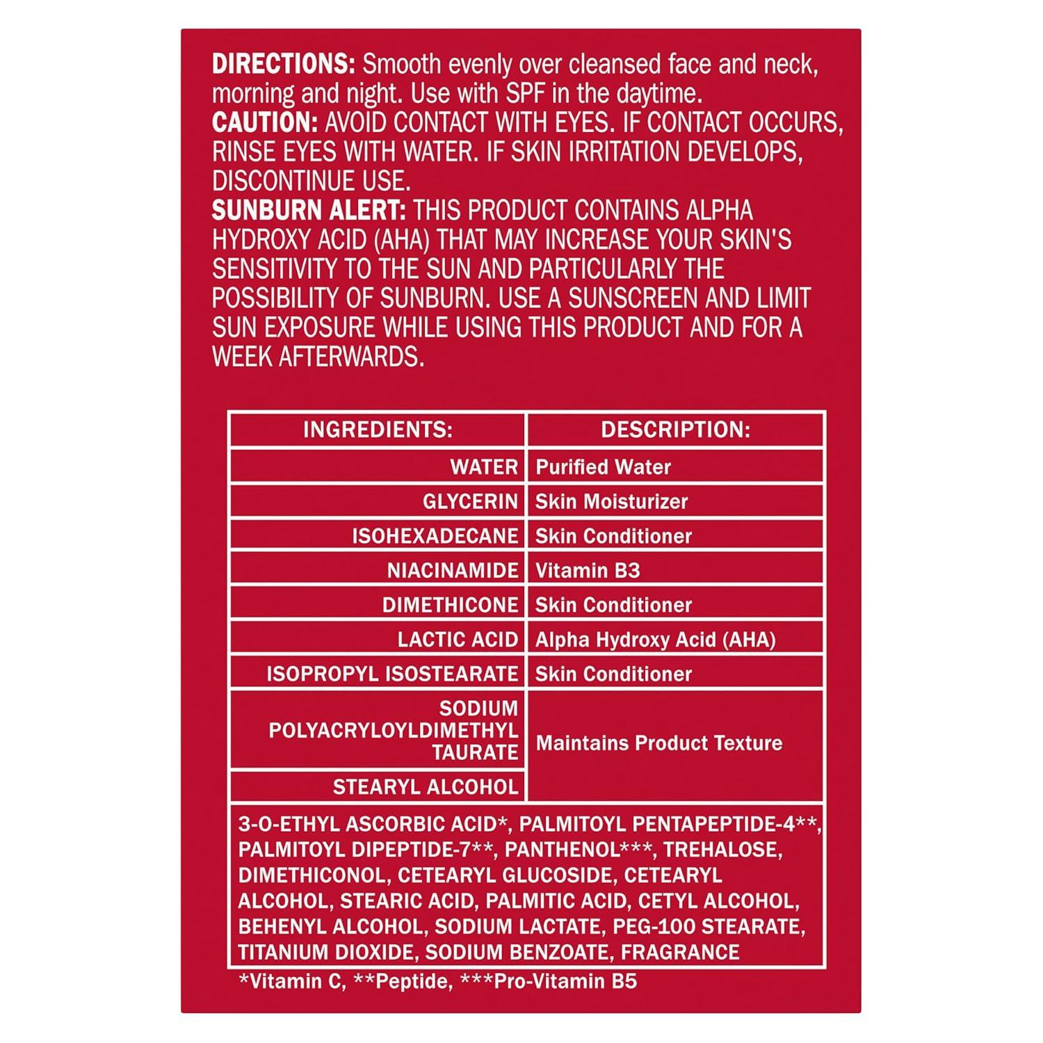 imageOlay Vitamin C MAX Face Moisturizer Brightening Cream for Women Hydrating Evens Tone Dark Spot ampamp Hyperpigmentation Reduction Glowing Skin Care  Niaciniamide Peptides 17 Oz17 Ounce Pack of 1