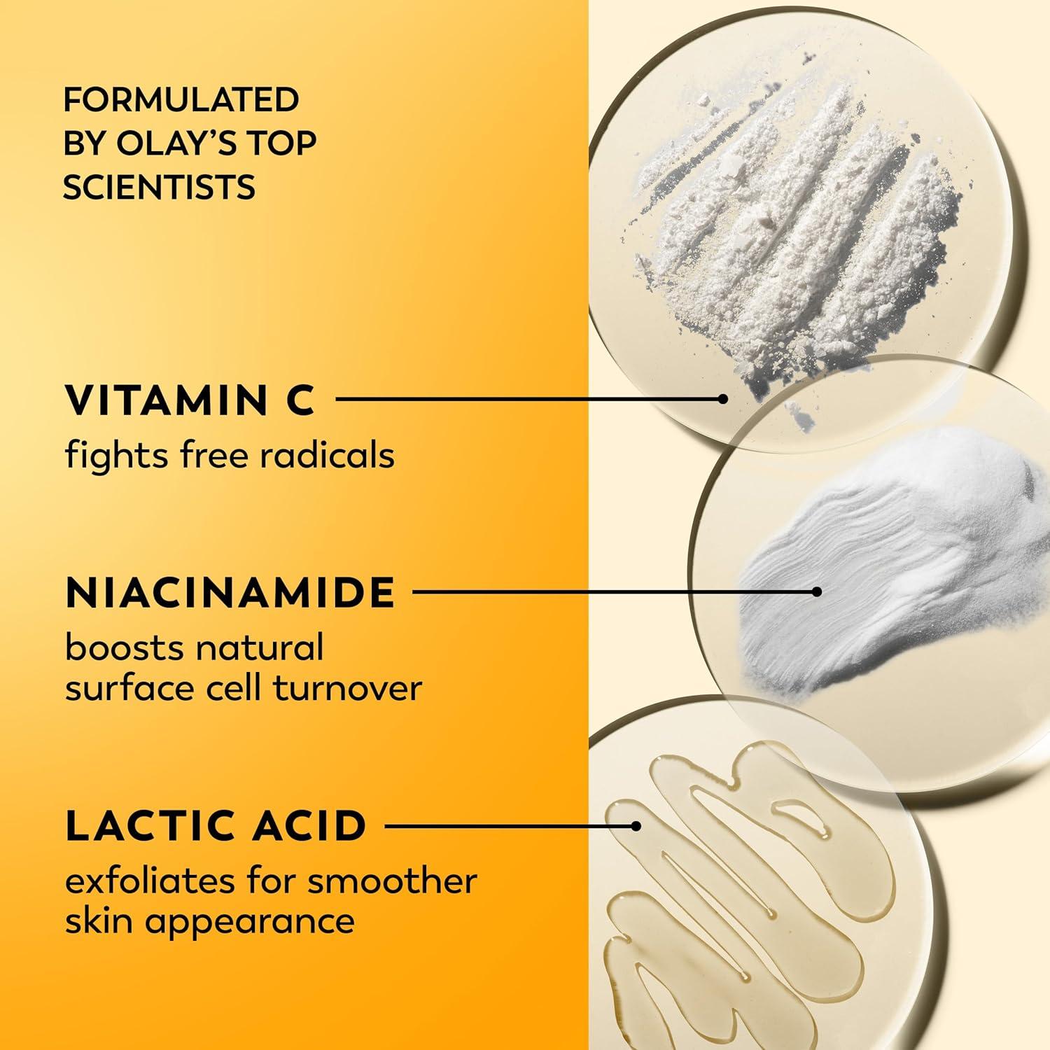imageOlay Vitamin C MAX Face Moisturizer Brightening Cream for Women Hydrating Evens Tone Dark Spot ampamp Hyperpigmentation Reduction Glowing Skin Care  Niaciniamide Peptides 17 Oz05 Fl Oz Pack of 1