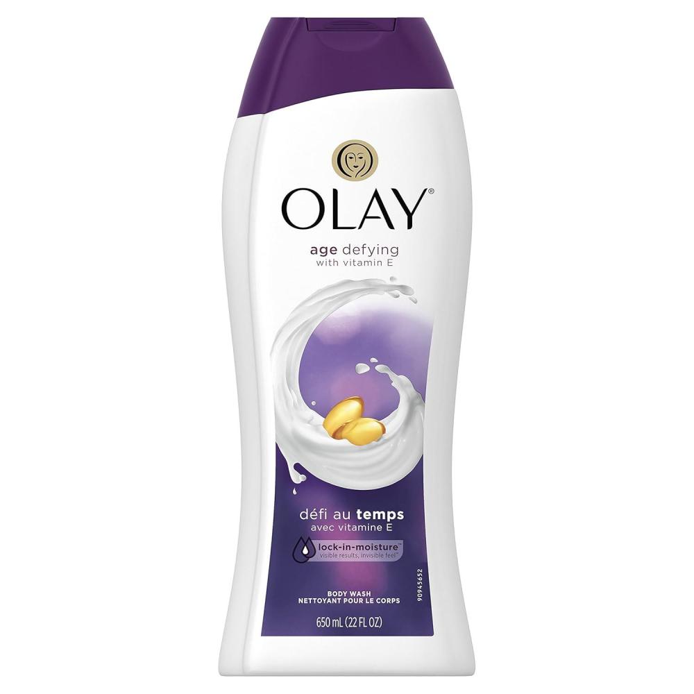 imageOlay Body Wash for Women Age Defying with Vitamin E 24hr Moisturizing Hydrating ampamp Refreshing B3 Vitamin Complex Free of Parabens ampamp Phthalates For All Skin Types Scented 22 fl oz Pack of 2Unscented