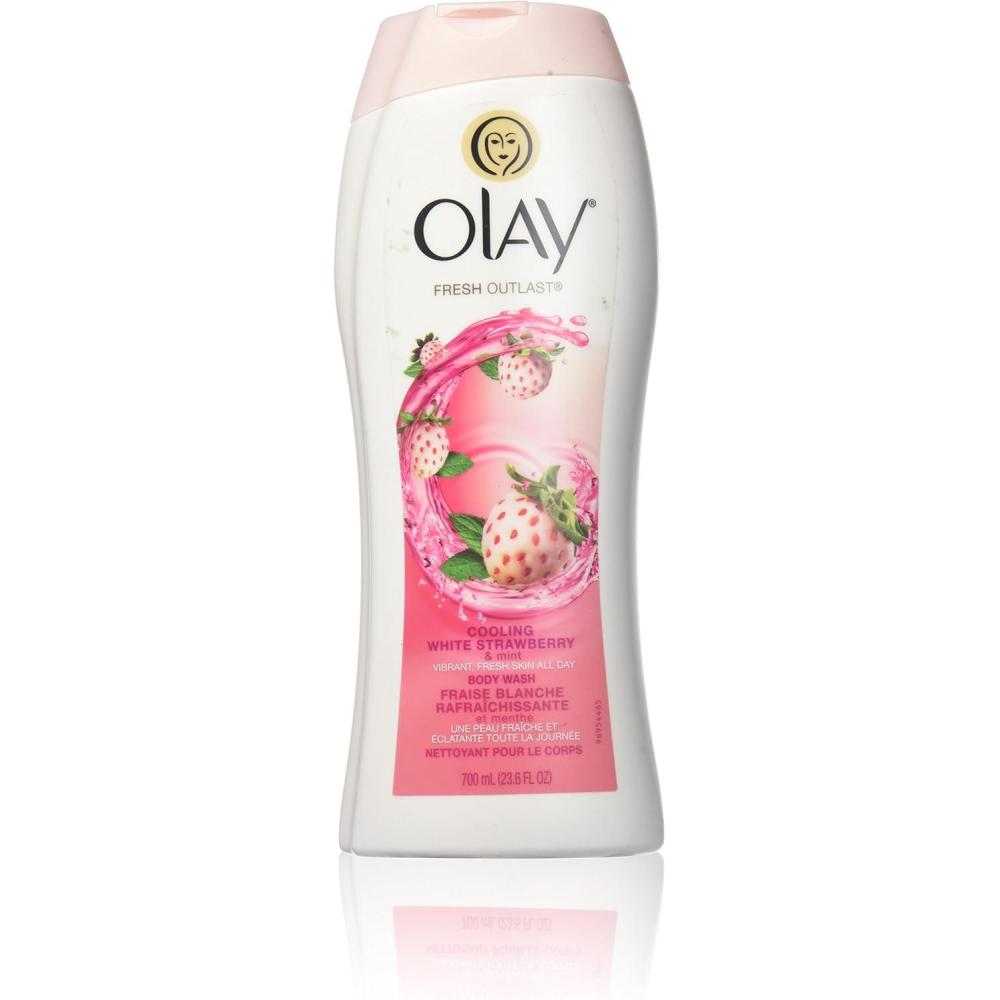 imageOlay Body Wash for Women Fresh Radiance Refreshing ampamp Renewing Made with Plant Based Cleansers B3 Botanical Complex For All Skin Types Strawberry ampamp Mint Scent 30 fl oz Pack of 24Strawberry