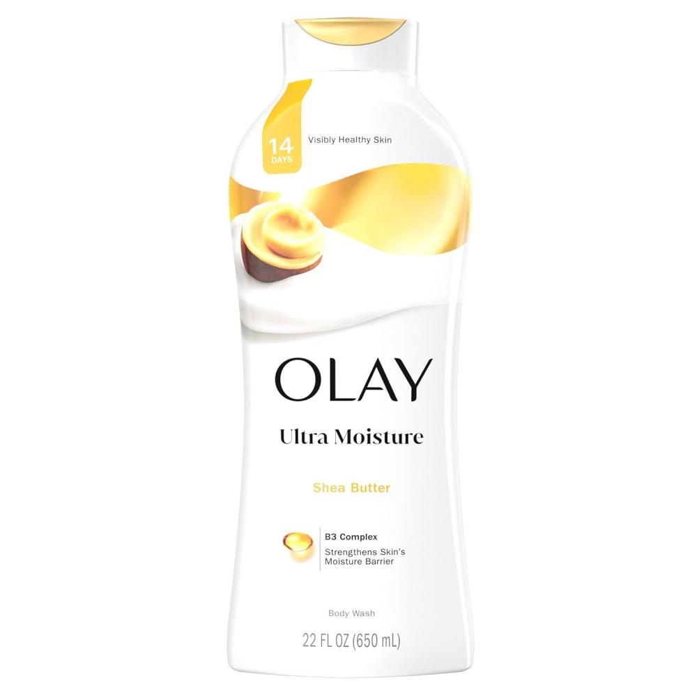 imageOlay Body Wash for Women Hydrating ampamp Moisturizing Holiday Edition With Plant Based Cleansers B3 Complex For All Skin Types Fireside Fir with Fresh Spruce ampamp Sandalwood Scent 22 fl ozShea Butter