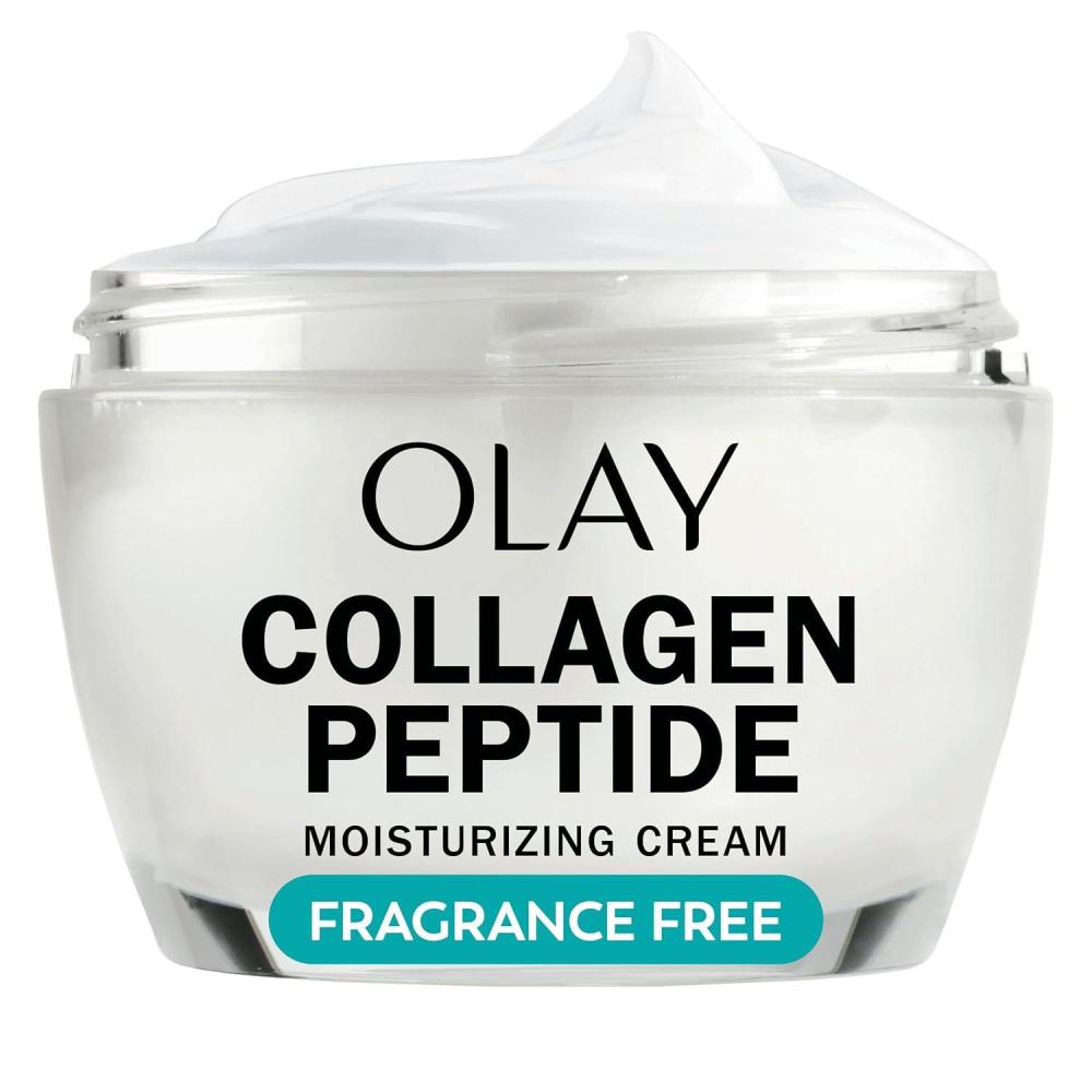 imageOlay Collagen Peptide Face Moisturizer Firming Cream for Women FragranceFree NonGreasy  Hydrating AntiAging AntiWrinkle Smooth Fine Lines Plumping Skin Care  Niacinamide 17 Oz17 Ounce Pack of 1