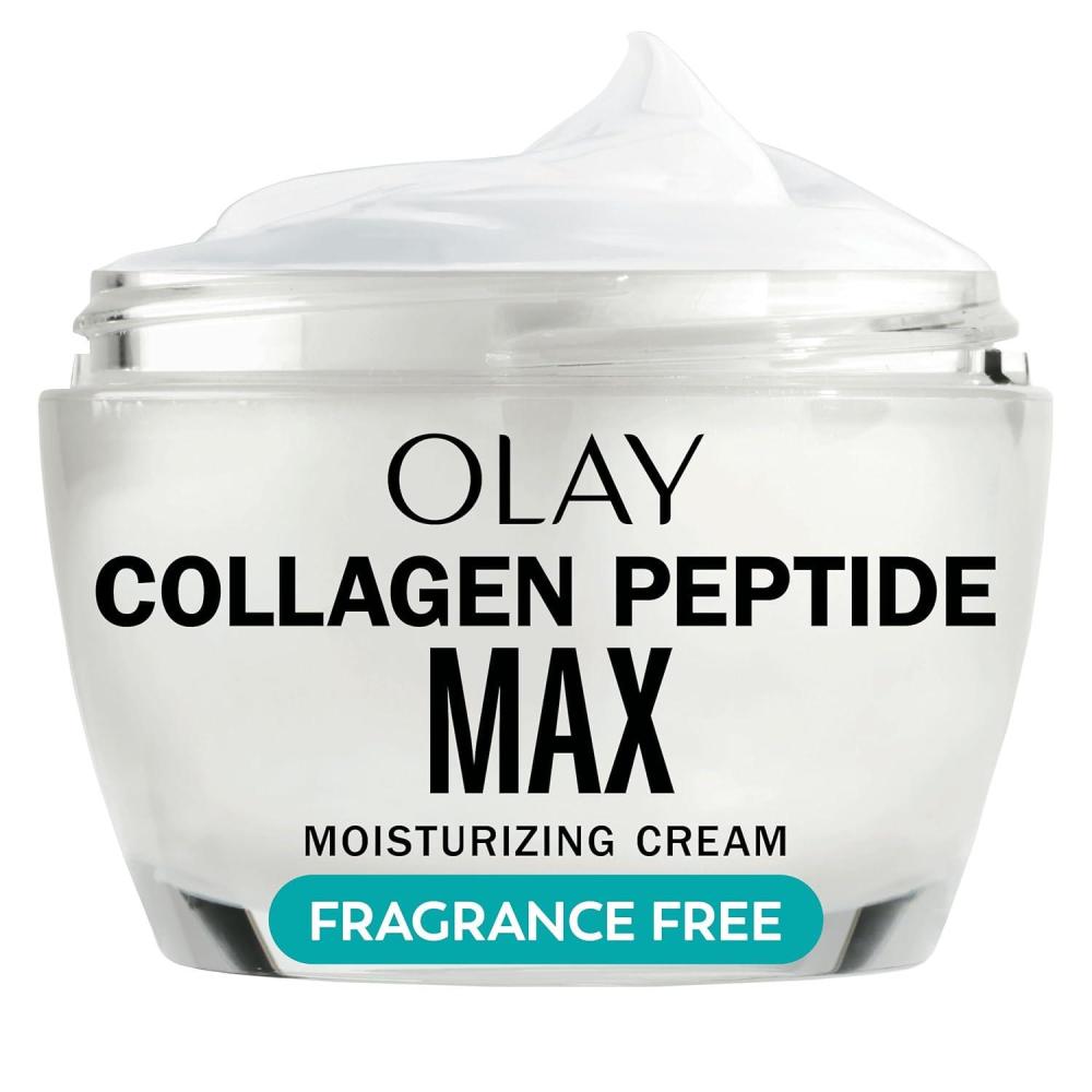 imageOlay Collagen Peptide Face Moisturizer Firming Cream for Women FragranceFree NonGreasy  Hydrating AntiAging AntiWrinkle Smoothing of Fine Lines Tightening Skin Care  Niacinamide 17 OzCollagen Peptide 24 MAX Hydrating Face Moisturizer Gift Set