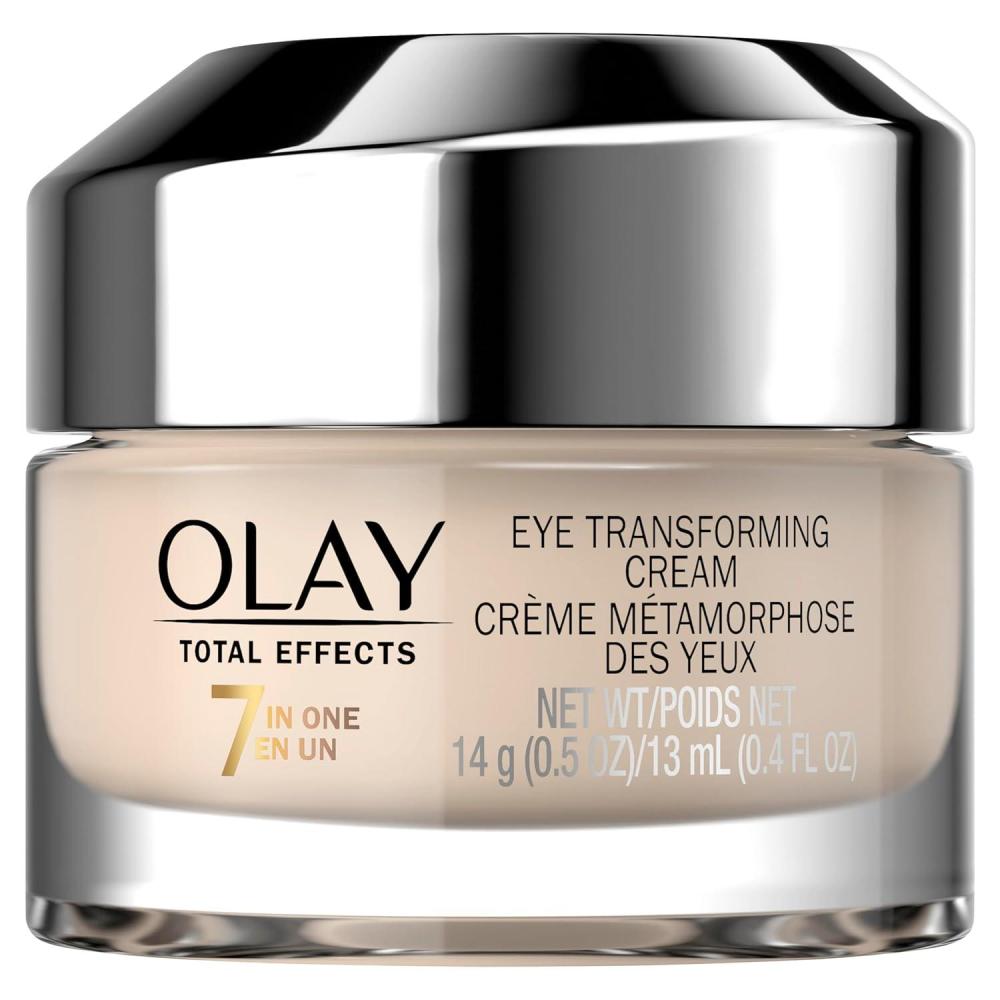 imageOlay Eye Cream Total Effects AntiAging Treatment 7in1 Hydrating Evens Tone Brightens Smooths Line Lines Minimizes Look of Pores Firms Reduces Dark Spots  Fast Absorbing 05 OzEye Cream