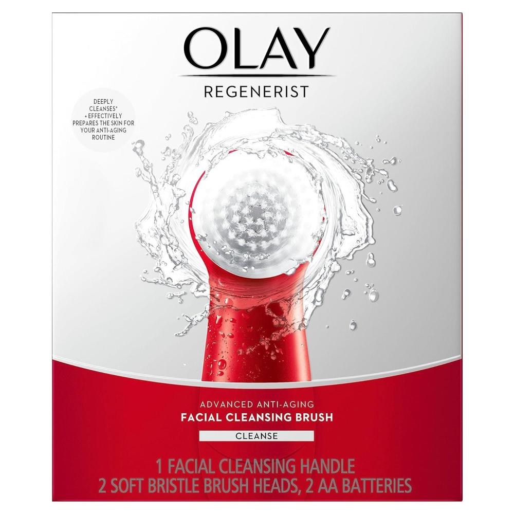 imageOlay Facial Cleansing Brush Regenerist Face Exfoliator with 2 Brush Heads1 Count Pack of 1