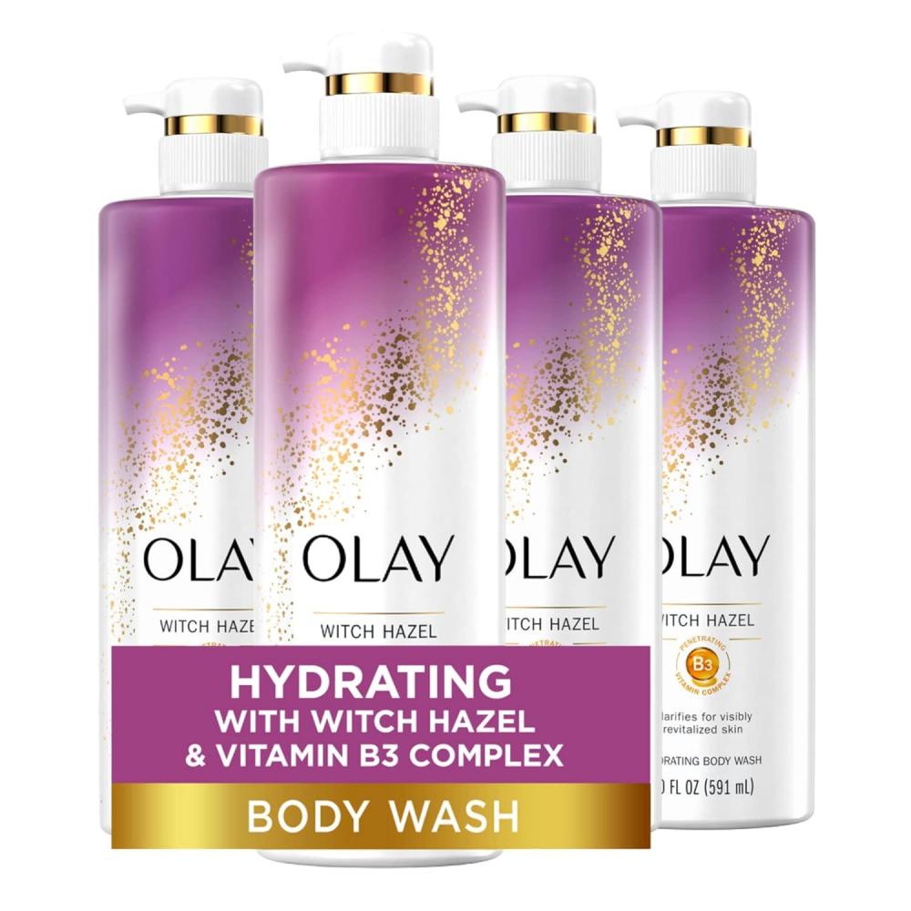 imageOlay Moisturizing Body Wash for Women with Witch Hazel and Vitamin B3 20 fl oz Pack of 4