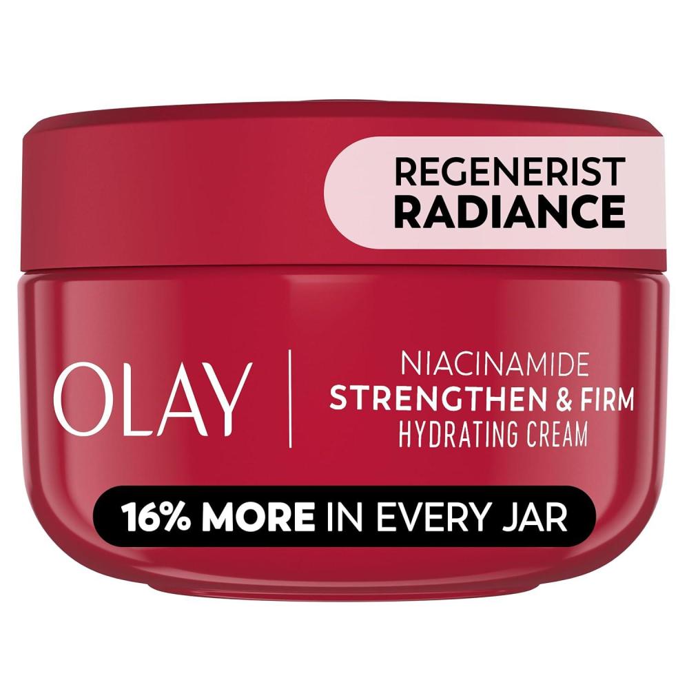imageOlay Niacinamide Face Moisturizer Strong ampamp Firm Cream for Women AntiAging AntiWrinkle Firming Skin Care Evens Hydrates to Repair Barrier Recyclable Sustainable Eco Jar NonGreasy 2 oz2 Ounce Pack of 1