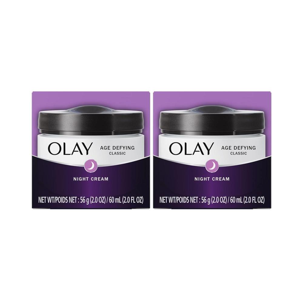 imageOlay Night Cream with Pro Retinol and Vitamins C ampamp E Age Defying Pack of 2
