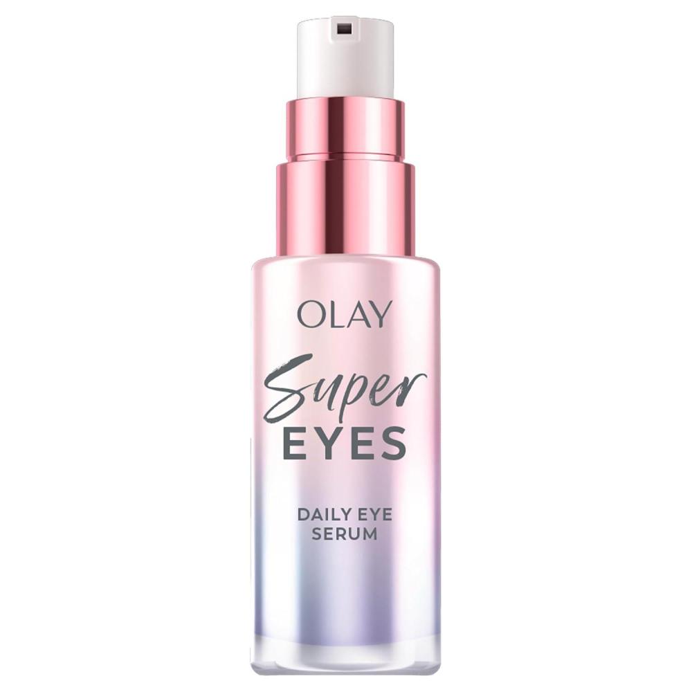 imageOlay Super Eye Serum  Vitamin C Caffeine Niacinamide Amino Peptide Aloe Vera  Brightens Dark Circles AntiWrinkle AntiAging Brightening Smooths Fine Lines Firming Hydrating 045 Oz