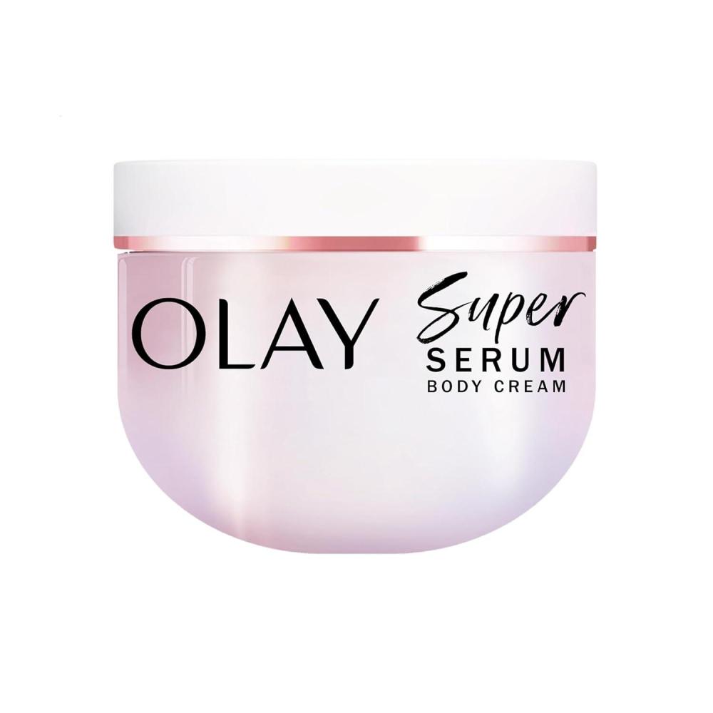 imageOlay Super Serum Hand ampamp Body Lotion for Dry Skin 24hr Long Lasting Hydration 5 Ingredient Serum Complex for Bright Even Firm Luminous Skin Sweet Vanilla ampamp Soft Wood Scent 185 fl ozSweet Vanilla  Soft Wood