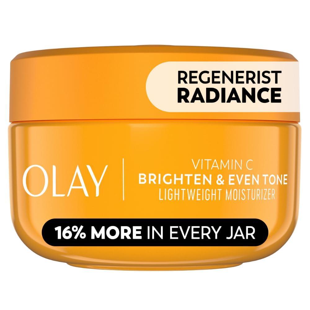 imageOlay Vitamin C Face Moisturizer Bright ampamp Even Lightweight Cream for Women  Brightens Hyrdates Evens Tone ampamp Texture Glowing Skin Care  Recyclable Sustainable Eco Jar NonGreasy 2 Oz20 Fl Oz