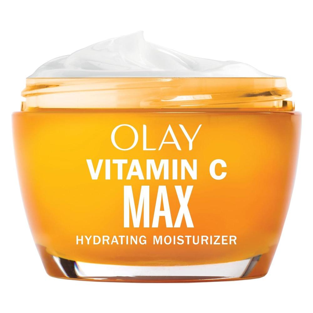 imageOlay Vitamin C MAX Face Moisturizer Brightening Cream for Women Hydrating Evens Tone Dark Spot ampamp Hyperpigmentation Reduction Glowing Skin Care  Niaciniamide Peptides 17 Oz17 Ounce Pack of 1