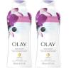 imageOlay Body Wash for Women Fresh Radiance Refreshing ampamp Renewing Made with Plant Based Cleansers B3 Botanical Complex For All Skin Types Orchid ampamp Black Currant Scent 22 fl oz Pack of 4Orchid