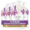 imageOlay Body Wash for Women Fresh Radiance Refreshing ampamp Renewing Made with Plant Based Cleansers B3 Botanical Complex For All Skin Types Orchid ampamp Black Currant Scent 22 fl oz Pack of 4Orchid  Black Currant