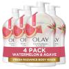 imageOlay Body Wash for Women Fresh Radiance Refreshing ampamp Renewing Made with Plant Based Cleansers B3 Botanical Complex For All Skin Types Orchid ampamp Black Currant Scent 22 fl oz Pack of 4Watermelon  Agave