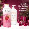 imageOlay Body Wash for Women Hydrating ampamp Moisturizing Holiday Edition With Plant Based Cleansers B3 Complex For All Skin Types Fireside Fir with Fresh Spruce ampamp Sandalwood Scent 22 fl ozChampagne Blush with Berries  Sugared Rim  Rose Petals
