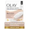 imageOlay Beauty Bar for Sensitive Skin Ultra Moisture 10x More Moisturizers Nourishing Conditioners Gentle on Skin Vitamin B3 Complex Oat Extract ampamp Vanilla Crme Scent 317 oz Pack of 8