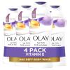 imageOlay Body Wash for Women Age Defying with Vitamin E 24hr Moisturizing Hydrating ampamp Refreshing B3 Vitamin Complex Free of Parabens ampamp Phthalates For All Skin Types Scented 22 fl oz Pack of 4Unscented