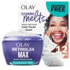 imageOlay Retinol Face Moisturizer 24 MAX AntiAging Night Cream for Women FragranceFree AntiWrinkle Skin Care 17 oz ampamp Trial Size Retinol Cleansing Melts WaterActivated Face Wash 12 ctOlay Retinol Face Cleansing Melts  Olay Retinol 24 Max Moisturizer