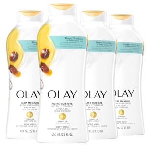 imageOlay Body Wash for Women Age Defying with Vitamin E 24hr Moisturizing Hydrating ampamp Refreshing B3 Vitamin Complex Free of Parabens ampamp Phthalates For All Skin Types Scented 22 fl oz Pack of 4Argan Oil
