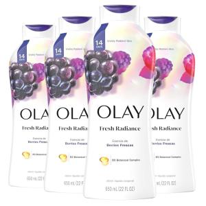 imageOlay Body Wash for Women Fresh Radiance Refreshing ampamp Renewing Made with Plant Based Cleansers B3 Botanical Complex For All Skin Types Fresh Berries Scent 22 fl oz Pack of 4Fresh Berries