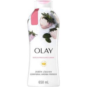 imageOlay Body Wash for Women Fresh Radiance Refreshing ampamp Renewing Made with Plant Based Cleansers B3 Botanical Complex For All Skin Types Strawberry ampamp Mint Scent 30 fl oz Pack of 24White Strawberry  Mint