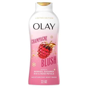 imageOlay Body Wash for Women Hydrating ampamp Moisturizing Holiday Edition With Plant Based Cleansers B3 Complex For All Skin Types Fireside Fir with Fresh Spruce ampamp Sandalwood Scent 22 fl ozChampagne Blush with Berries  Sugared Rim  Rose Petals