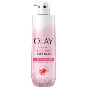 imageOlay Body Wash for Women Intensely Hydrating ProHyaluronic Acid Serum Complex Renews Moisture Vitamin B3 Lameller Technology For All Skin Types Strawberry Summer Fizz Scent 20 fl ozStrawberry Fizz