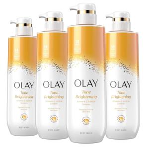 imageOlay Body Wash for Women Regenerist Smoothing Niacinamide Serum Complex Renews Moisture Free of Parabens ampamp Phthalates Vitamin B3 Lameller Technology For All Skin Types 20 fl oz Pack of 4Tone Brightening