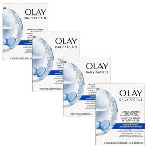 imageOlay Cleansing Wipes Daily Facials Power of a Makeup Remover Scrub Toner Mask and Cleanser  FragranceFree Textured NoSoap Cloth Gentle Skin Care Vitamin ComplexInfused Formula 66 ctWhite