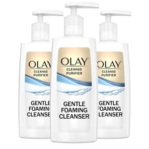 imageOlay Face Cleanser Gentle Foaming Face Wash for Sensitive Skin  FragranceFree OilLess SoapFree GlycerinBased Formula Daily Cleansing without Irritation 67 Oz  3 Pack
